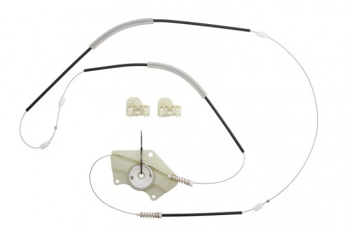 Set reparatie macara geam spate stanga (set, electric) potrivit SKODA SUPERB I, SUPERB II; VW PASSAT B5, PASSAT B5.5, PASSAT B6 08.96-05.15