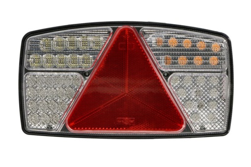 Stop spate dreapta (LED, 10/30V, cu intermitent, cu far de ceață, lumina de marșarier, cu stop, lumină de parcare, reflector triunghiular lungime cablu: 0,5m) potrivit SCANIA
