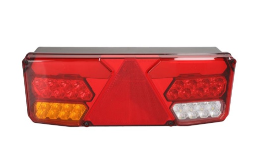 Stop spate stanga (LED, 12/24V, cu intermitent, cu far ceață, lumina de marșarier, cu stop, lumină de parcare, reflector triunghiular )