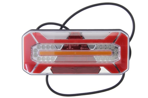 Stop spate stanga (LED, 12/24V, cu intermitent, cu far ceață, lumina de marșarier, cu stop, lumină de parcare, reflector triunghiular lungime cablu: 0,2m)