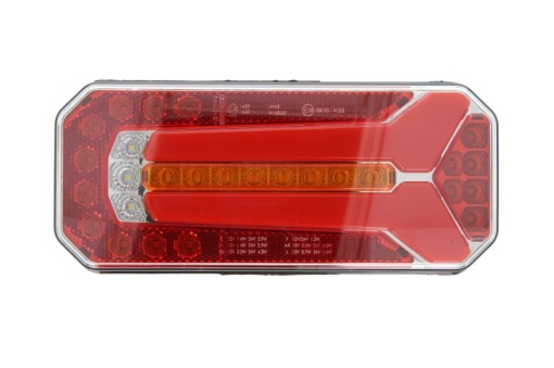 Stop spate stanga (LED, 12/24V, cu intermitent, cu far ceață, lumina de marșarier, cu stop, lumină de parcare, cu iluminare placuta, reflector, indicator dinamic, conector: WAS 7)
