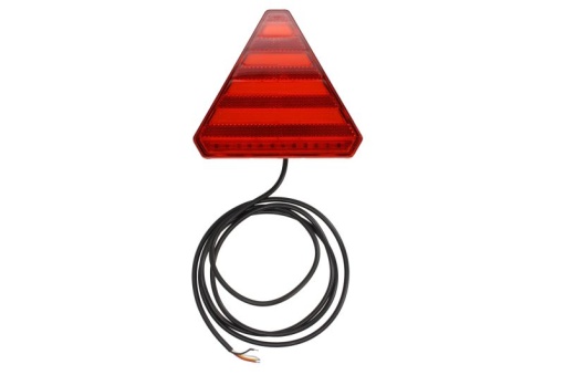Stop spate stanga (LED, 12/24V, cu intermitent, cu stop, lumina de parcare, cu iluminare placuta, reflector triunghiular, lungime cablu: 0,2m, 163x143x75mm)