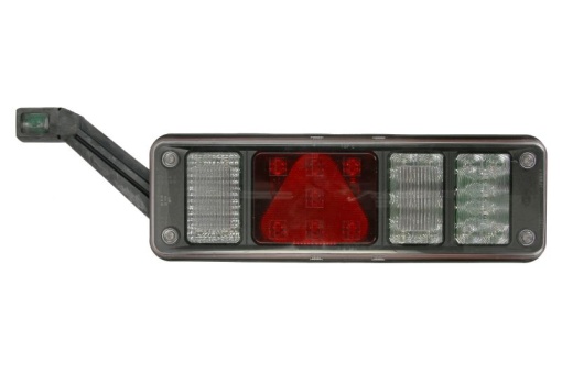 Stop spate stanga (LED, 24V, cu intermitent, cu far de ceață, lumina de marșarier, cu stop, lumină de parcare, reflector triunghiular, cu lampă cu braț prelungitor cu semnalizator)