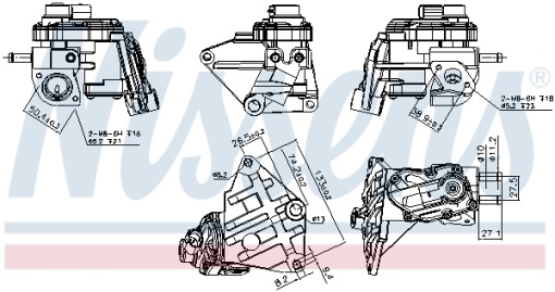 Supapa EGR potrivit AUDI A3; SEAT ALTEA, ALTEA XL, LEON, TOLEDO III; SKODA OCTAVIA II; VW EOS, GOLF PLUS V, GOLF V, JETTA III, PASSAT B6, TOURAN 2.0 05.03-11.10