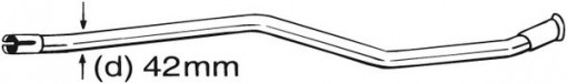 Teava esapament (diametru:42mm) potrivit CITROEN XSARA, XSARA/HATCHBACK, XSARA/KOMBI 1.9D 07.98-08.05