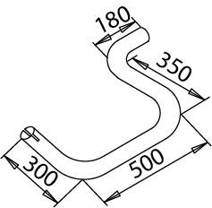 Teava esapament (lungime:1140mm) potrivit MERCEDES