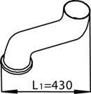 Teava esapament (lungime:430mm) EURO 5 potrivit VOLVO FH, FM D13A360-D9B380 09.05-