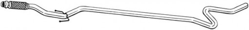 Teava esapament Mijloc (flexibil) potrivit CITROEN C3 I, C3 PLURIEL 1.4D 02.02-