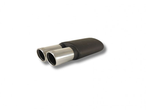 Teava evacuare SPORT (oțel aluminiu, iesiri 2, diametru: 50mm, lungime: 300mm) - Img 1
