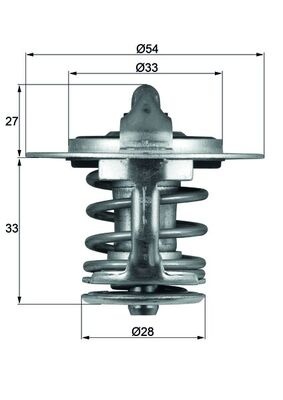 Termostat lichid racire (77°C) potrivit NISSAN CHERRY III, LAUREL, PATROL GR IV, SUNNY II 1.3-4.2D 05.82-06.97