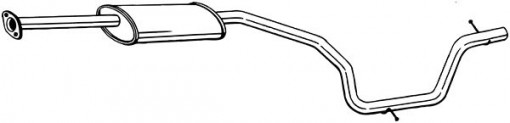Toba esapament intermediara potrivit FORD GALAXY II, GALAXY MK II, MONDEO IV, S-MAX 1.6-2.0LPG 05.06-06.15