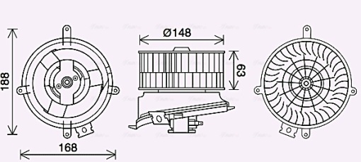 Ventilator habitaclu potrivit MERCEDES C (W202) 1.8-3.6 03.93-05.00