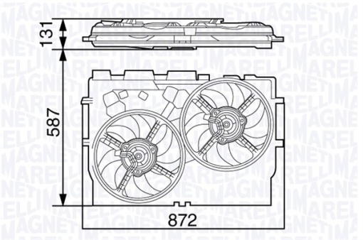 Ventilator radiator (cu carcasa) potrivit CITROEN JUMPER II; FIAT DUCATO; PEUGEOT BOXER 2.2D/2.3D/3.0D 04.06- - Img 1