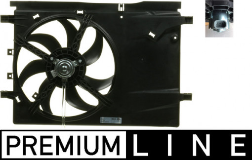 Ventilator radiator (cu carcasa) potrivit CITROEN NEMO, NEMO/MINIVAN; FIAT FIORINO/MINIVAN, QUBO; PEUGEOT BIPPER, BIPPER TEPEE 1.4/1.4CNG 11.07-