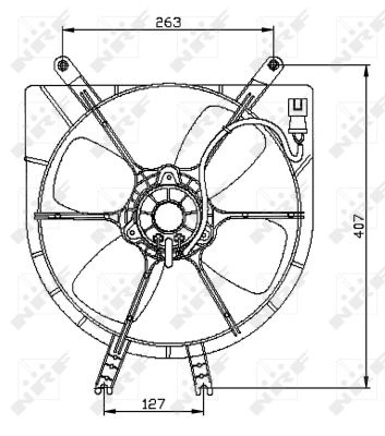 Ventilator radiator (cu carcasa) potrivit HONDA CIVIC V, CIVIC VI 1.4/1.5/1.6 10.91-02.01