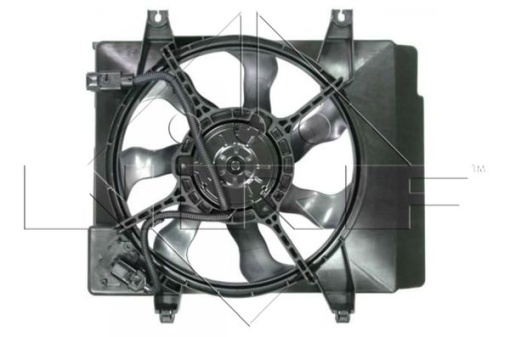 Ventilator radiator (cu carcasa) potrivit KIA PICANTO I 1.0/1.1/1.1D 04.04-09.11
