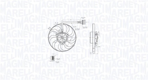 Ventilator radiator potrivit AUDI A3, TT; SEAT AROSA, CORDOBA, IBIZA III, LEON, TOLEDO II; SKODA FABIA I, FABIA I PRAKTIK, FABIA II, OCTAVIA I, OCTAVIA II, OCTAVIA I/KOMBI, ROOMSTER; VW BORA 1.0-3.2 10.94-