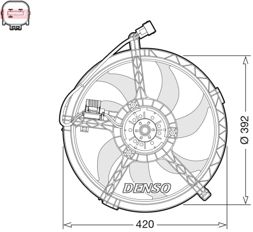 Ventilator radiator potrivit MINI (R56), CLUBMAN (R55), COUNTRYMAN (R60), PACEMAN (R61) 1.6/1.6D 11.06-10.16