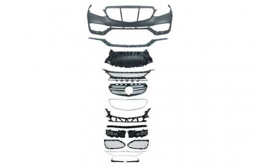 Bara fata cu dunga rosie, pachet AMG, cu grilaj; cu grile; cu intarire; cu suporti , grunduit potrivit MERCEDES E T-MODEL S212, E W212 02.13-05.16
