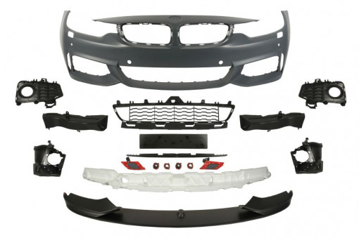 Bara fata M PERFORMANCE, complet, lampa ceata, locas spalator faruri si senzori parcare, grunduit potrivit BMW 4 F32 07.13-02.17