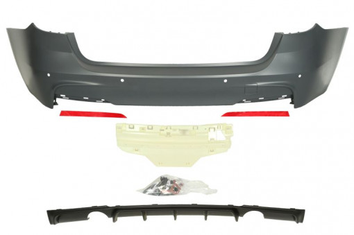 Bara spate M PERFORMANCE, complet, cu locas senzorii parcare, grunduit potrivit BMW 3 F30, F80, 3 F31 Break 10.11-03.19