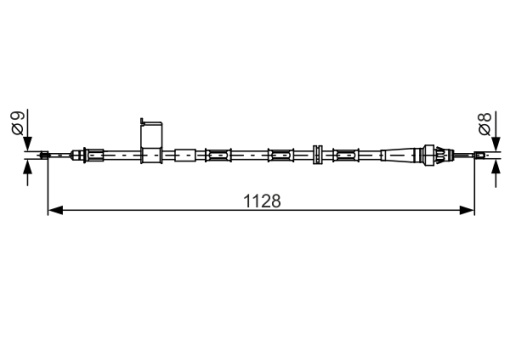 Cablu frana mana Spate Dreapta (1128mm) potrivit JEEP GRAND CHEROKEE II 2.7D-4.7 10.98-09.05