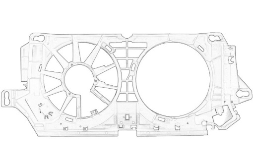 Carcasa ventilator radiator potrivit MERCEDES SPRINTER 3,5-T (B906), SPRINTER 3-T (B906), SPRINTER 5-T (B906) 2.2D 04.16-12.18