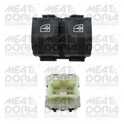 Comutator macara geam Fata Stanga potrivit DACIA DOKKER, DOKKER EXPRESS/MINIVAN, DUSTER, LODGY, SANDERO; RENAULT KANGOO BE BOP, KANGOO EXPRESS, KANGOO II, TWINGO III 0.9-Electric 02.08-