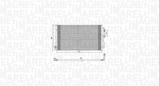 Condensator climatizare (cu uscator) potrivit BMW 1 (F20), 1 (F21), 2 (F22, F87), 2 (F23), 3 (F30, F80), 3 (F31), 3 GRAN TURISMO (F34), 4 (F32, F82), 4 (F33, F83), 4 GRAN COUPE (F36) 0.65H-Electric 07.11-
