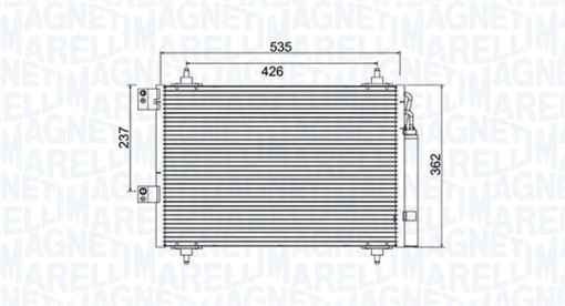 Condensator climatizare (cu uscator) potrivit CITROEN C4, C4 I; PEUGEOT 307 1.4-2.0D 08.00-07.11
