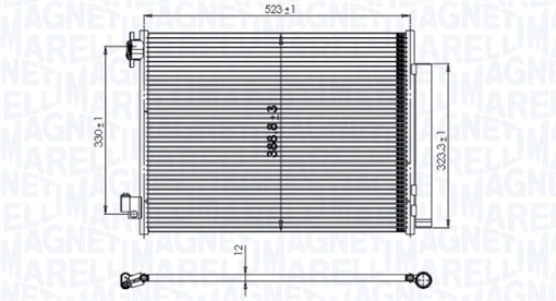 Condensator climatizare (cu uscator) potrivit DACIA DOKKER, DOKKER/MINIVAN, DUSTER, DUSTER/SUV, LODGY, LOGAN II, LOGAN MCV II, SANDERO II; RENAULT ARKANA I, CAPTUR I, CLIO IV, CLIO IV/HATCHBACK 0.9-1.6LPG 02.08-