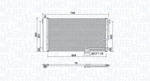 Condensator climatizare (cu uscator) potrivit MERCEDES C (CL203), C T-MODEL (S203), C (W203), CLK (A209), CLK (C209), SLK (R171) 1.8-5.5 05.00-02.11