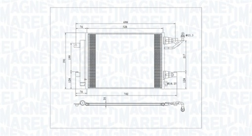 Condensator climatizare (cu uscator) potrivit MITSUBISHI COLT CZC VI, COLT VI; SMART FORFOUR 1.1-1.5D 01.04-06.12