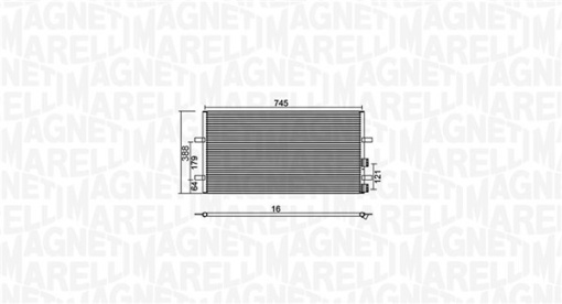 Condensator climatizare potrivit FORD TRANSIT, TRANSIT TOURNEO 2.2D-3.2D 04.06-12.14