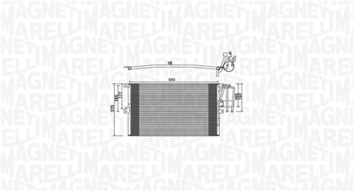 Condensator climatizare potrivit OPEL VECTRA B 1.6-2.5 09.95-07.03