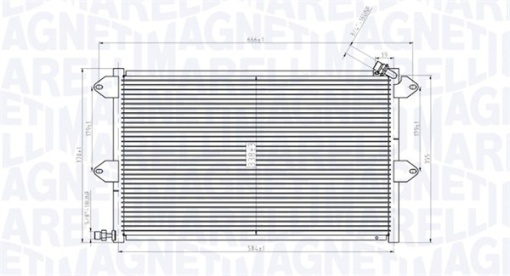 Condensator climatizare potrivit SEAT CORDOBA, CORDOBA VARIO, IBIZA II, INCA; VW CADDY II, CADDY II/MINIVAN, POLO, POLO III, POLO III CLASSIC 1.0-2.0 02.93-01.04