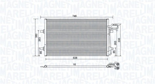 Condensator climatizare potrivit VOLVO C30, C70 II, S40 II, V50 1.6-2.5 12.03-12.12