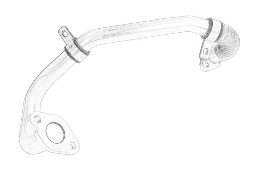 Conducta tubulara supapa EGR potrivit MERCEDES potrivit MERCEDES SPRINTER 3,5-T (B906), SPRINTER 3,5-T (B907, B910) OM642.896-OM642.993 06.06-12.21