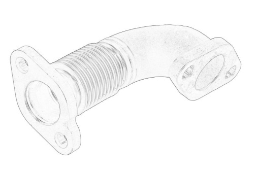 Conducta tubulara supapa EGR potrivit VW CRAFTER, CRAFTER 30-50, TRANSPORTER T6, TRANSPORTER T6 / CARAVELLE T6 2.0D 05.11-