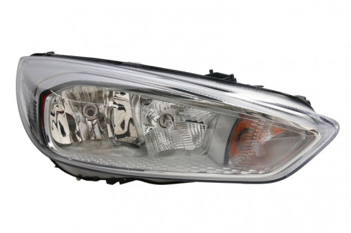 Far dreapta (H15/H7, reglaj electric, cu motoras, cu lumini de zi, fundal cromat) FORD FOCUS 2014-2018