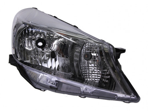 Far dreapta (H4, electric, cu motoras, fundal cromat) TOYOTA YARIS