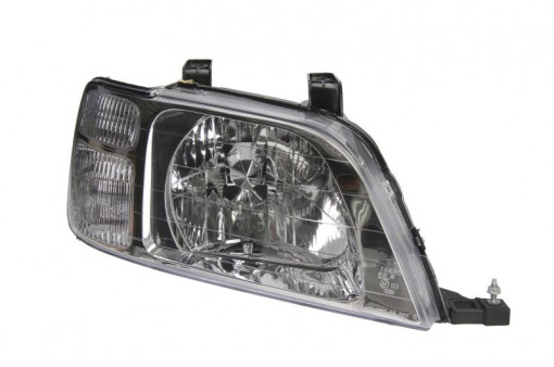 Far Dreapta (H4, electric, fara motoras, culoare insertie: cromat, culoare semnalizator: transparent) potrivit HONDA CR-V I