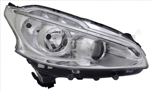 Far Dreapta (H7/H7/LED, electric, fara motoras) potrivit PEUGEOT 208 I, 208/HATCHBACK 03.12-06.15