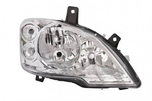 Far dreapta (H7, reglaj electric, cu motoras, fundal negru) MERCEDES Clasa VIANO (W639), VITO / MIXTO (W639), VITO (W639)