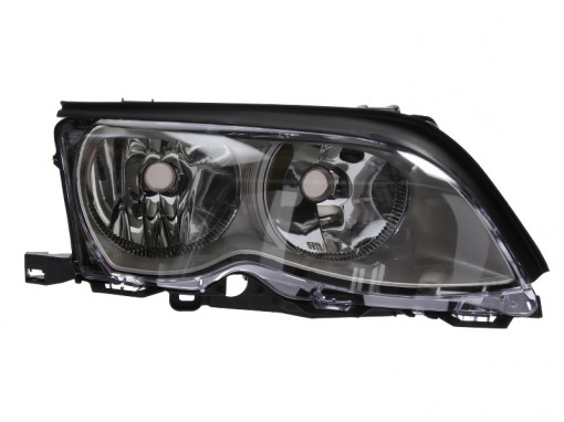 Far dreapta (H7, reglaj electric, cu motoras, fundal titan) BMW Seria 3 2001-2006