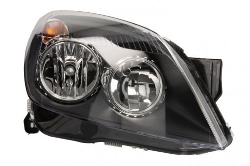 Far Dreapta (halogen, H1/H7/W5W, electric, cu motor, culoare insertie: negru, culoare semnalizator: transparent) potrivit OPEL ASTRA G/KOMBI, ASTRA H, ASTRA H CLASSIC -05.14