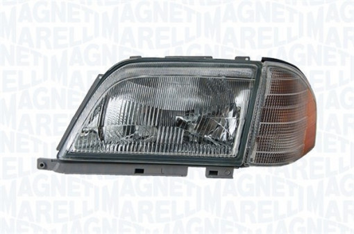 Far Dreapta (halogen, H4/PY21W, pneumatic, fara motoras, culoare insertie: cromat, culoare semnalizator: transparent) potrivit MERCEDES SL (R129)