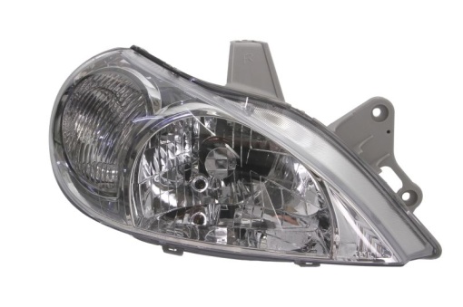 Far fata Dreapta (H4, manual, fara motoras, culoare insert: cromat, culoare semnalizator: alb) potrivit KIA RIO I