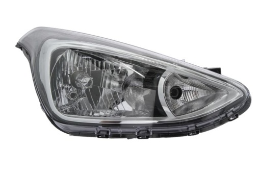 Far fata Dreapta (H4/PY21W/W5W, electric, culoare insert: negru, culoare semnalizator: transparent) potrivit HYUNDAI I10 II