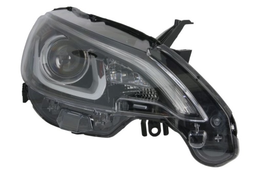 Far fata Dreapta (HIR2/LED/PY21W, electric, fara motoras, culoare insert: negru) potrivit PEUGEOT 108 05.14-